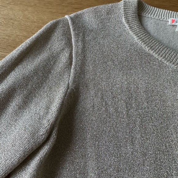 JCrew Crewcuts Girls Gold Lamé Cardigan 14 Years - Picture 3 of 7